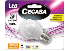 Bombilla led esfrica E27 4,5W luz clida